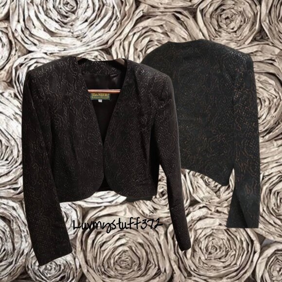 🖤🔥🖤 Gorgeous Vintage Black Leather Danier Cropped Jacket - Picture 5 of 9